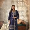 Blue Color Semi Stitched Luxury Lawn Pakistani Salwar Kameez