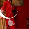 Red & Bolds Lawn Pakistani Suits Online - D02