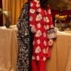 Red & Bolds Lawn Pakistani Suits Online - D03