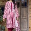 Red Pakistani Salwar Kameez with Printed Lawn Dupatta