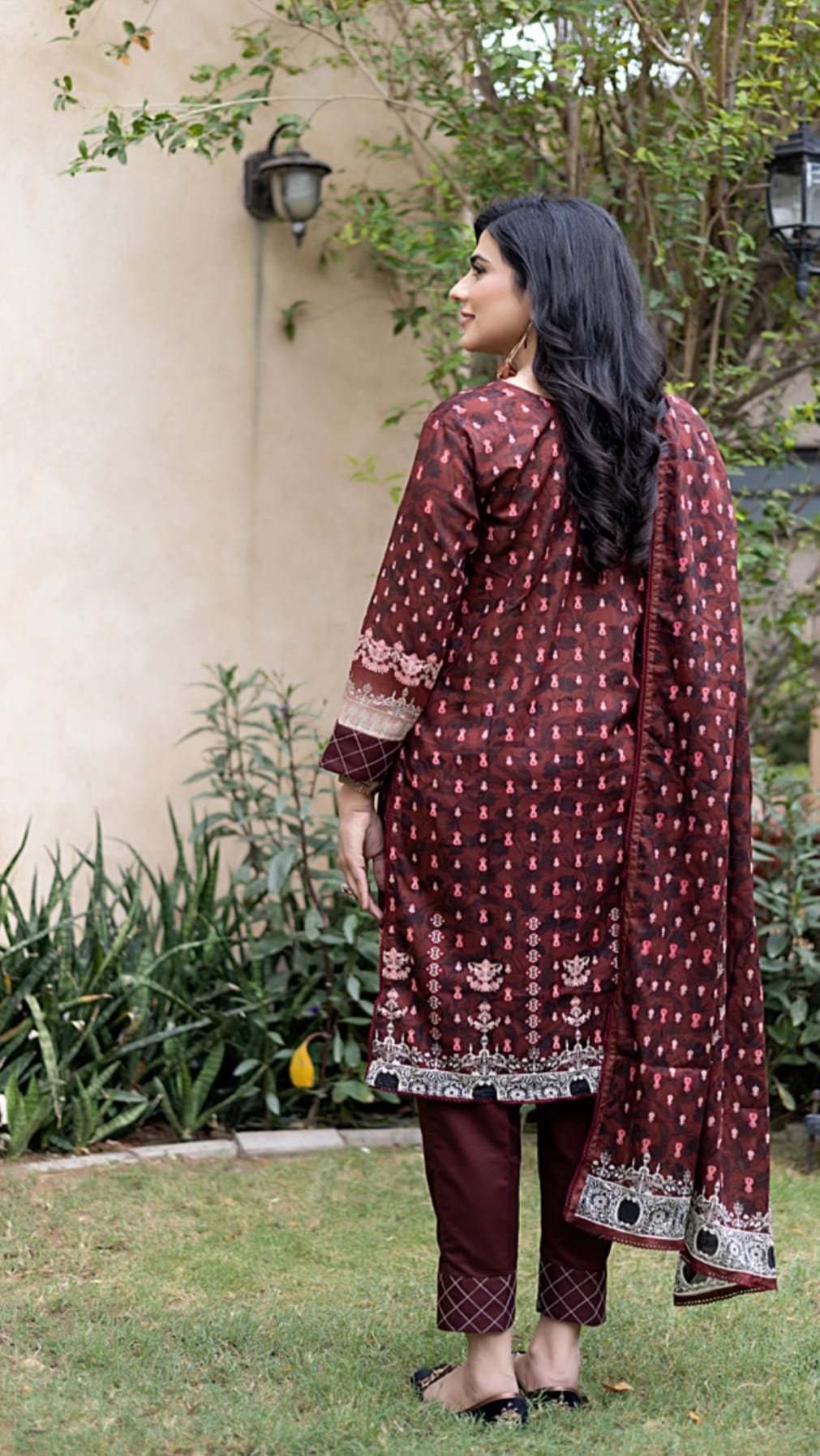 Unstitched Pure Cotton Suit - D03 - Image 2
