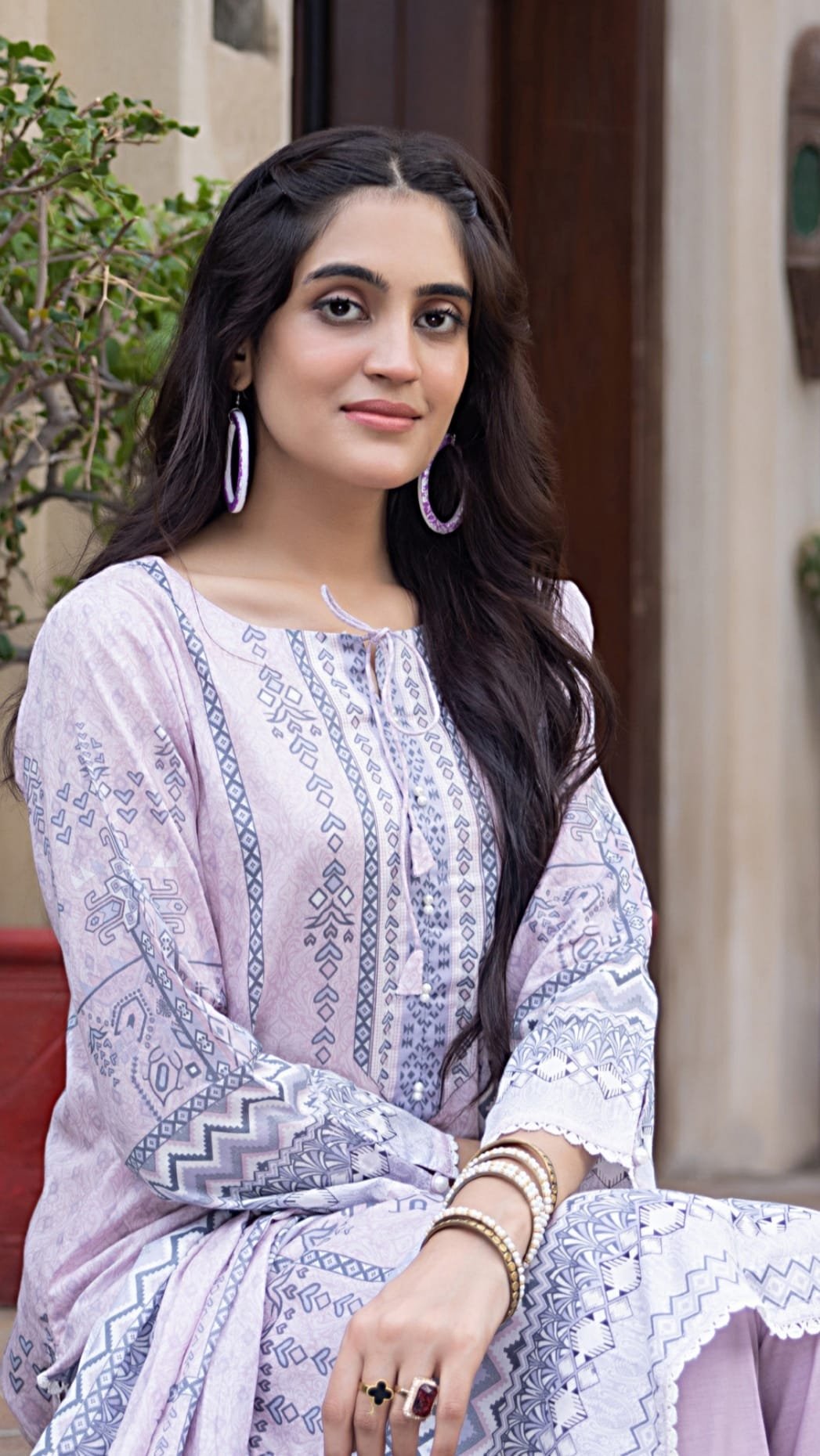 Unstitched Pure Cotton Suit - D07 - Image 3