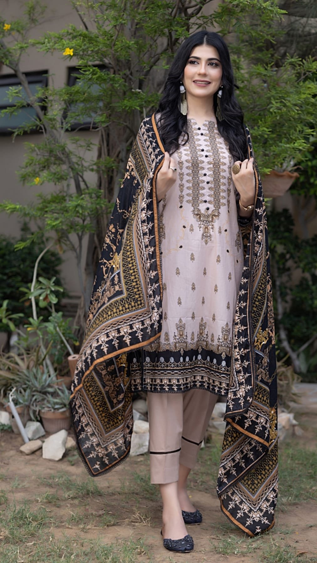Unstitched Pure Cotton Suit - D09