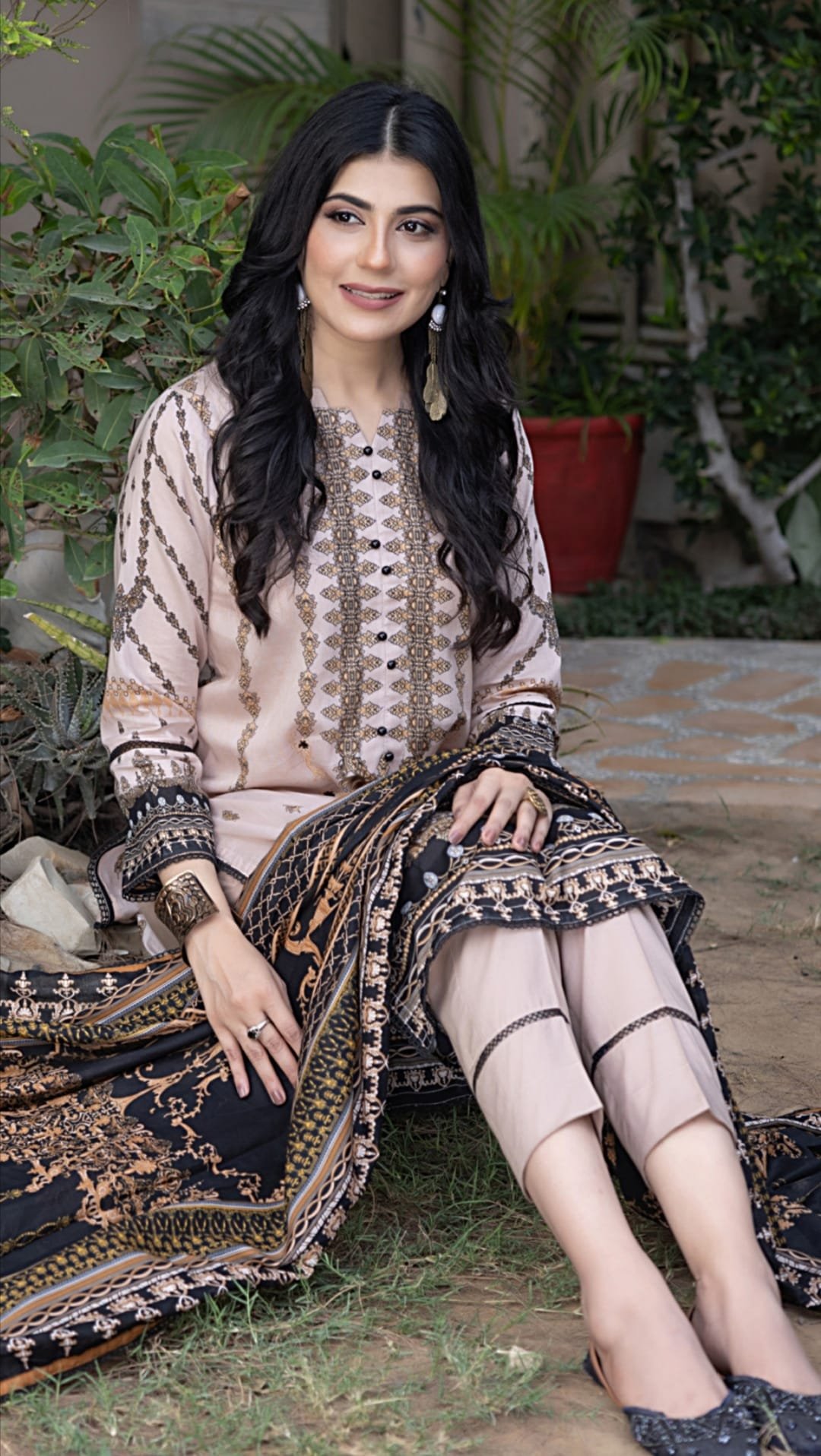 Unstitched Pure Cotton Suit - D09 - Image 3