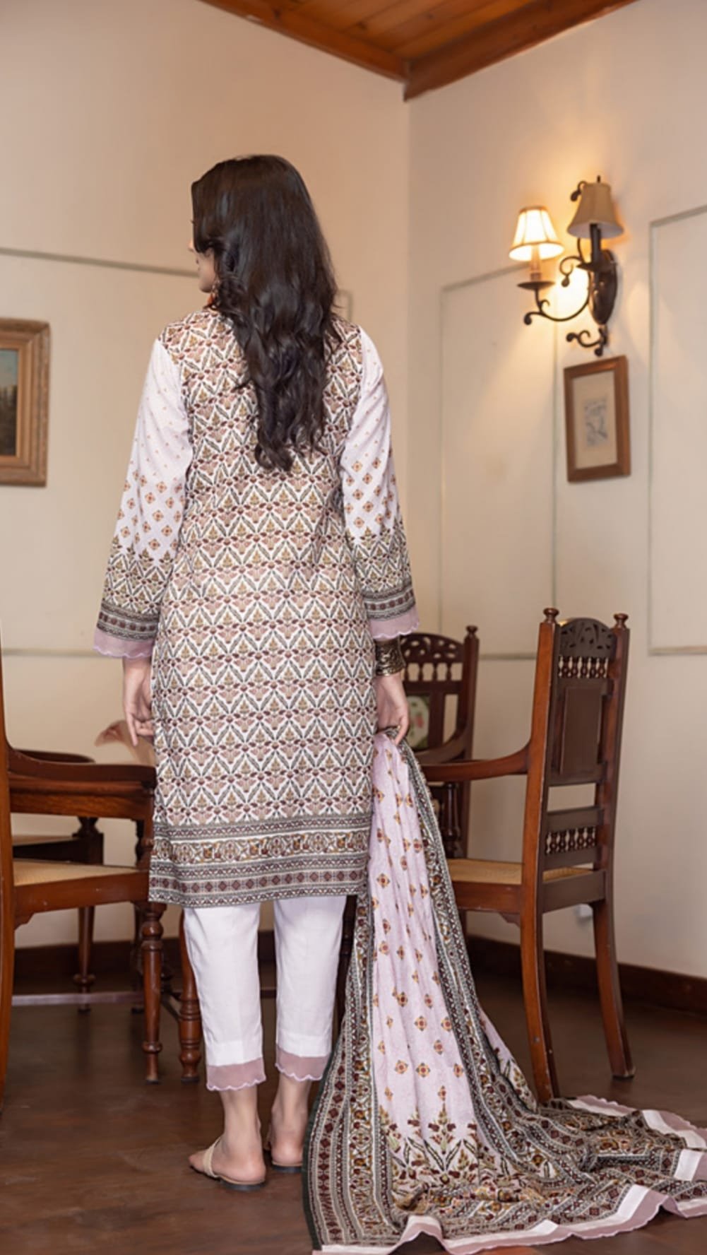 Unstitched Pure Cotton Suit - D11 - Image 2