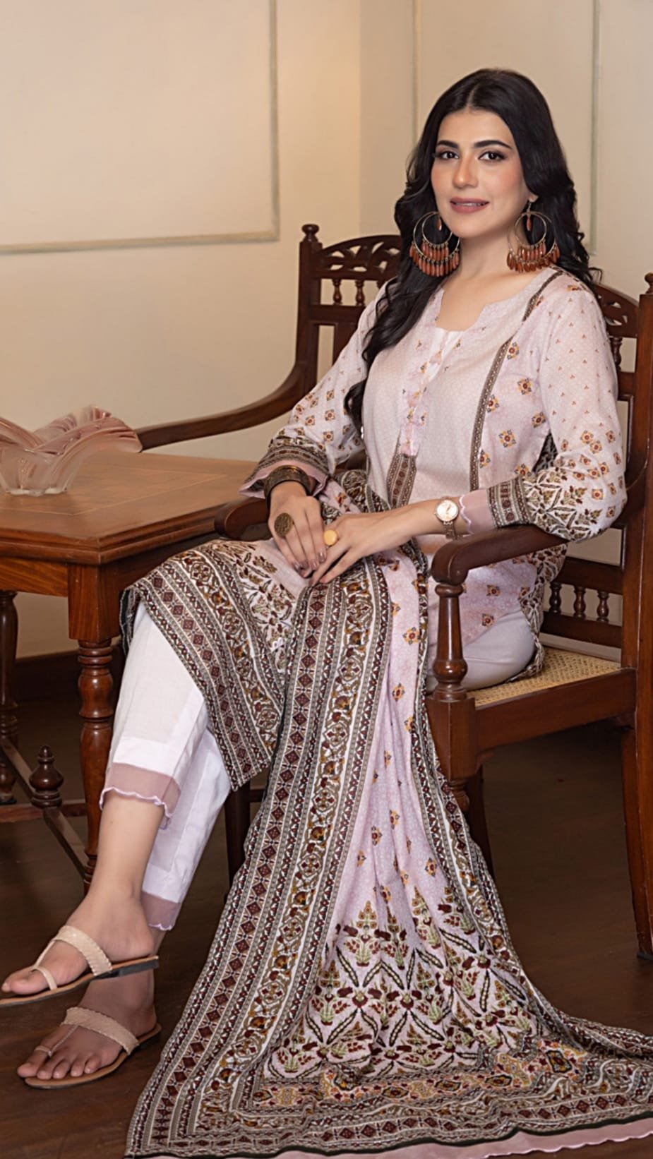 Unstitched Pure Cotton Suit - D11 - Image 3