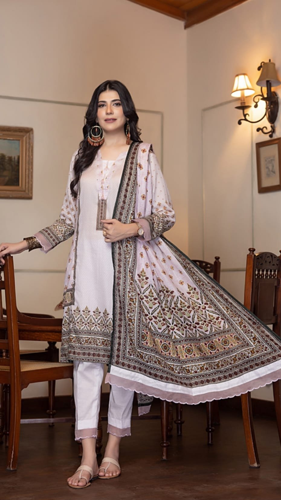 Unstitched Pure Cotton Suit - D11 - Image 4