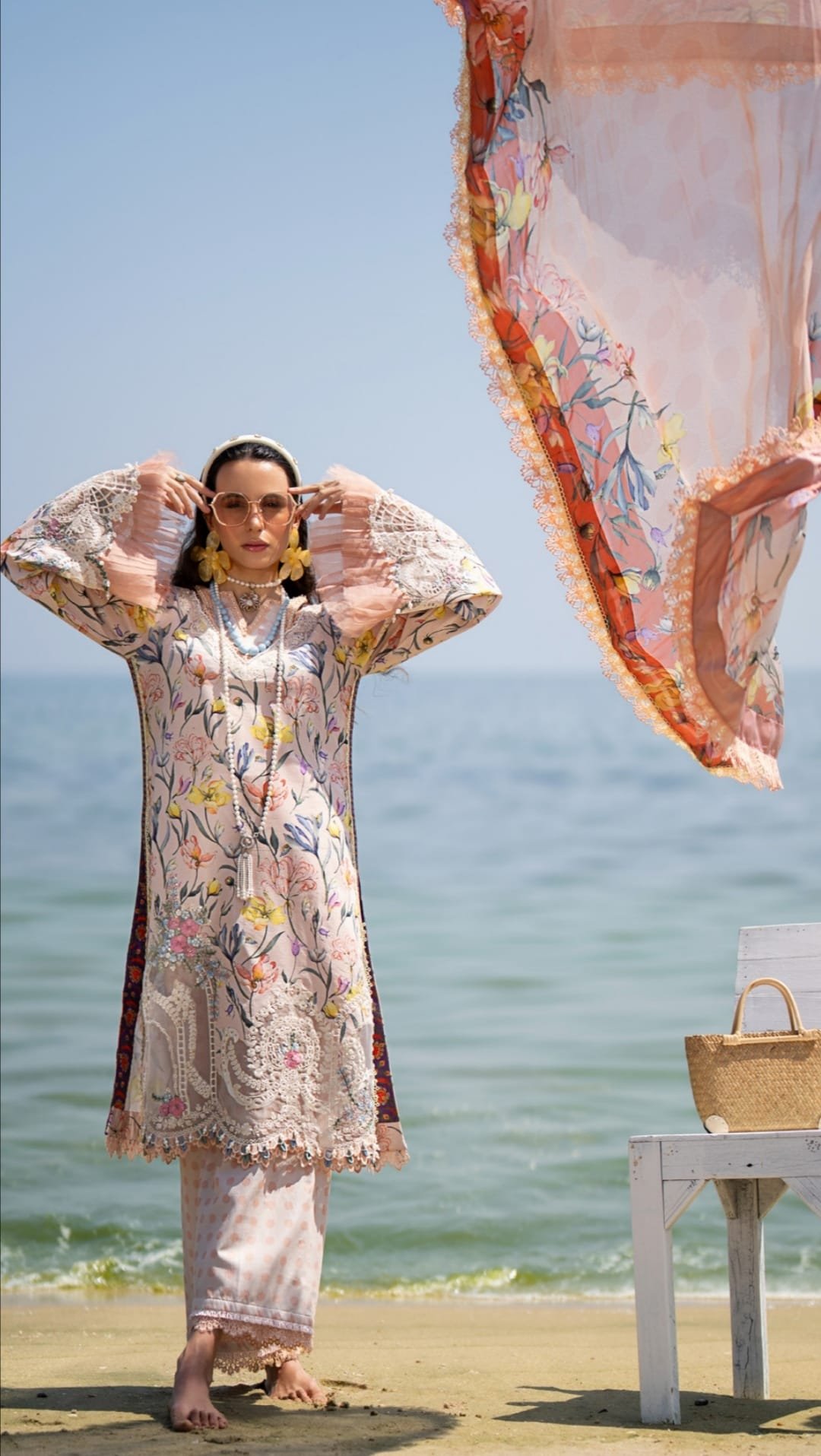 Luxury Embroidered Lawn Suit with Chiffon Dupatta - D06 - Image 4