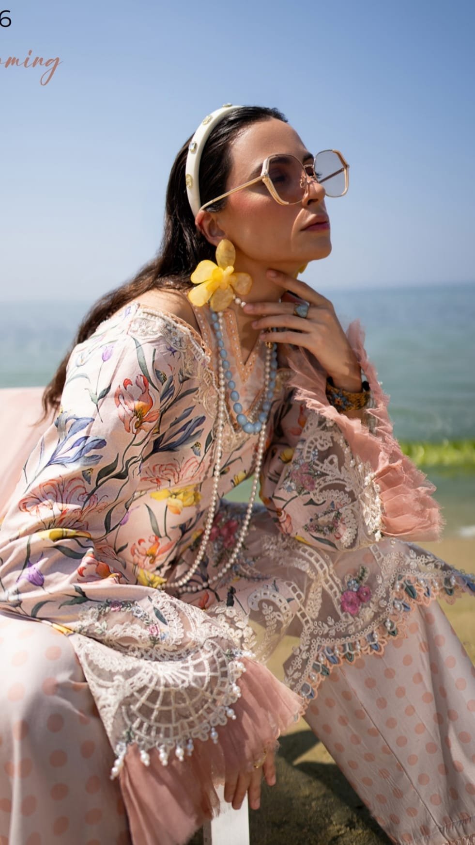 Luxury Embroidered Lawn Suit with Chiffon Dupatta - D06 - Image 2