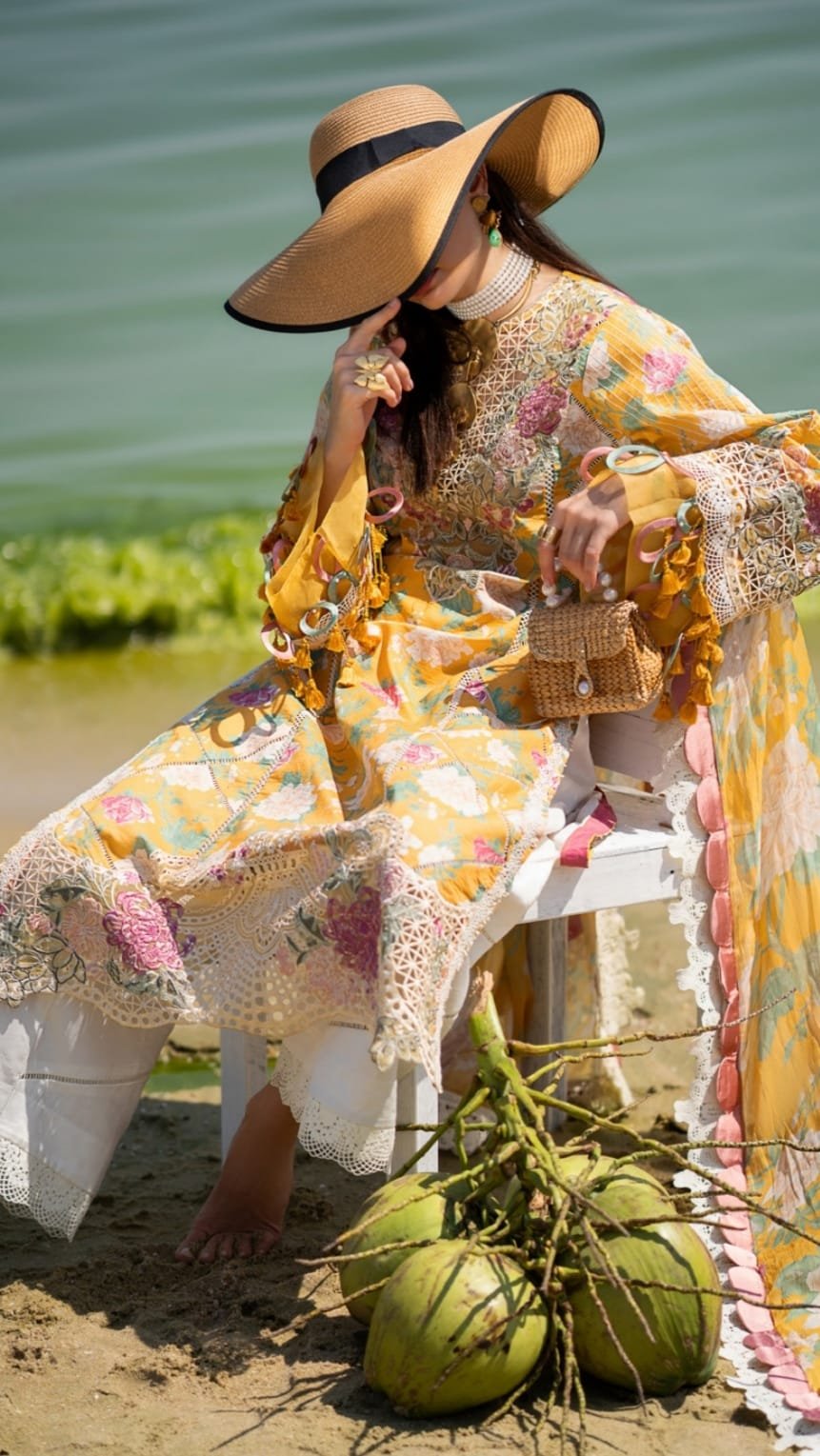 Luxury Embroidered Lawn Suit with Chiffon Dupatta - D07 - Image 2