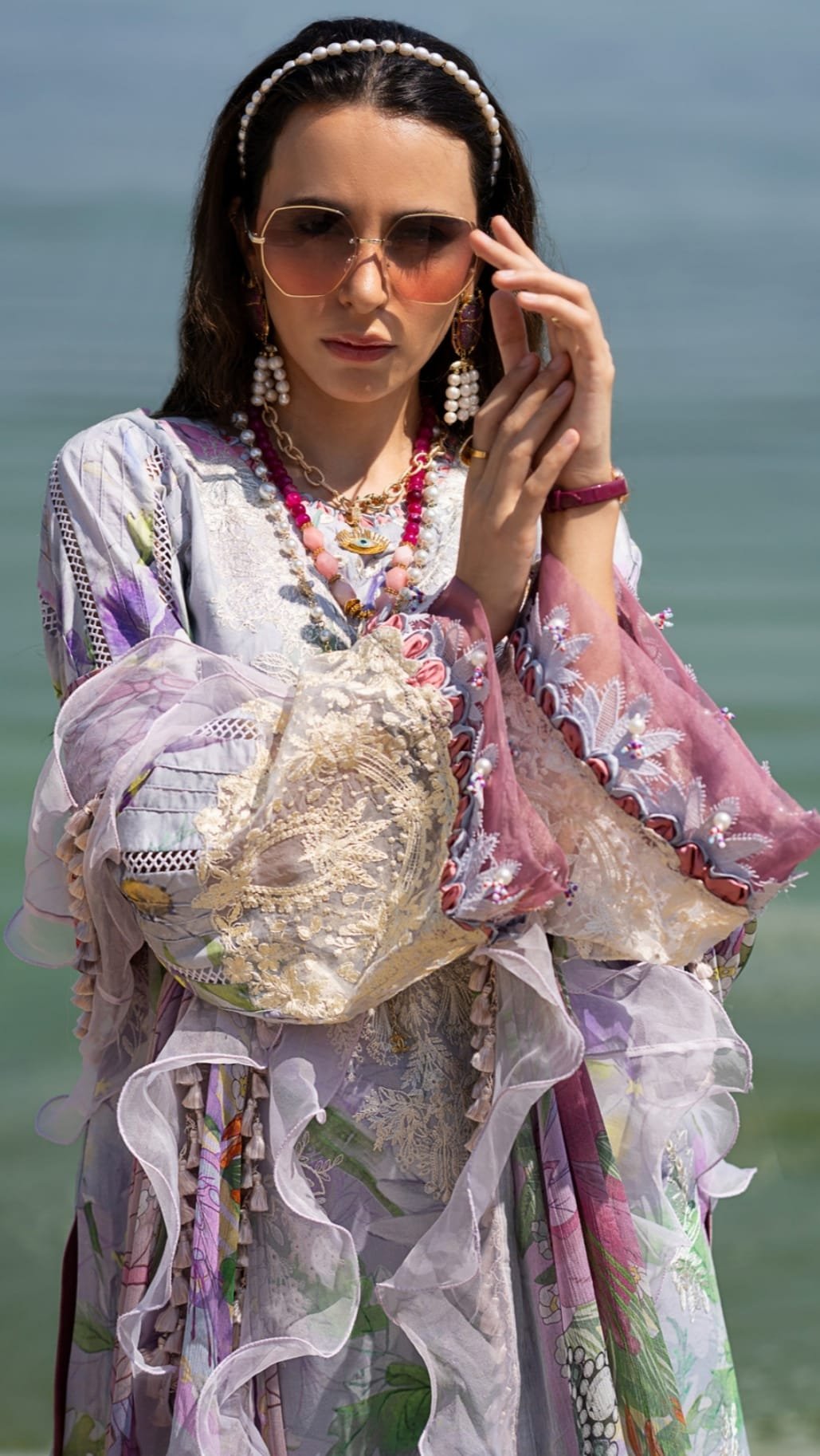 Luxury Embroidered Lawn Suit with Chiffon Dupatta - D09 - Image 2