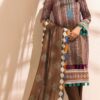 Brown Color Printed Lawn Pakistani Suit