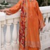 Orange Color Embroidered Jacquard Pakistani Dresses