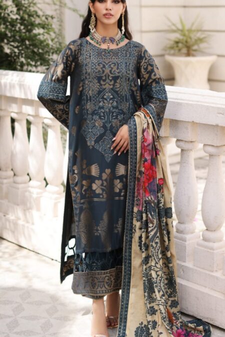 Luxury Embroidered Staple Jacquard - D07