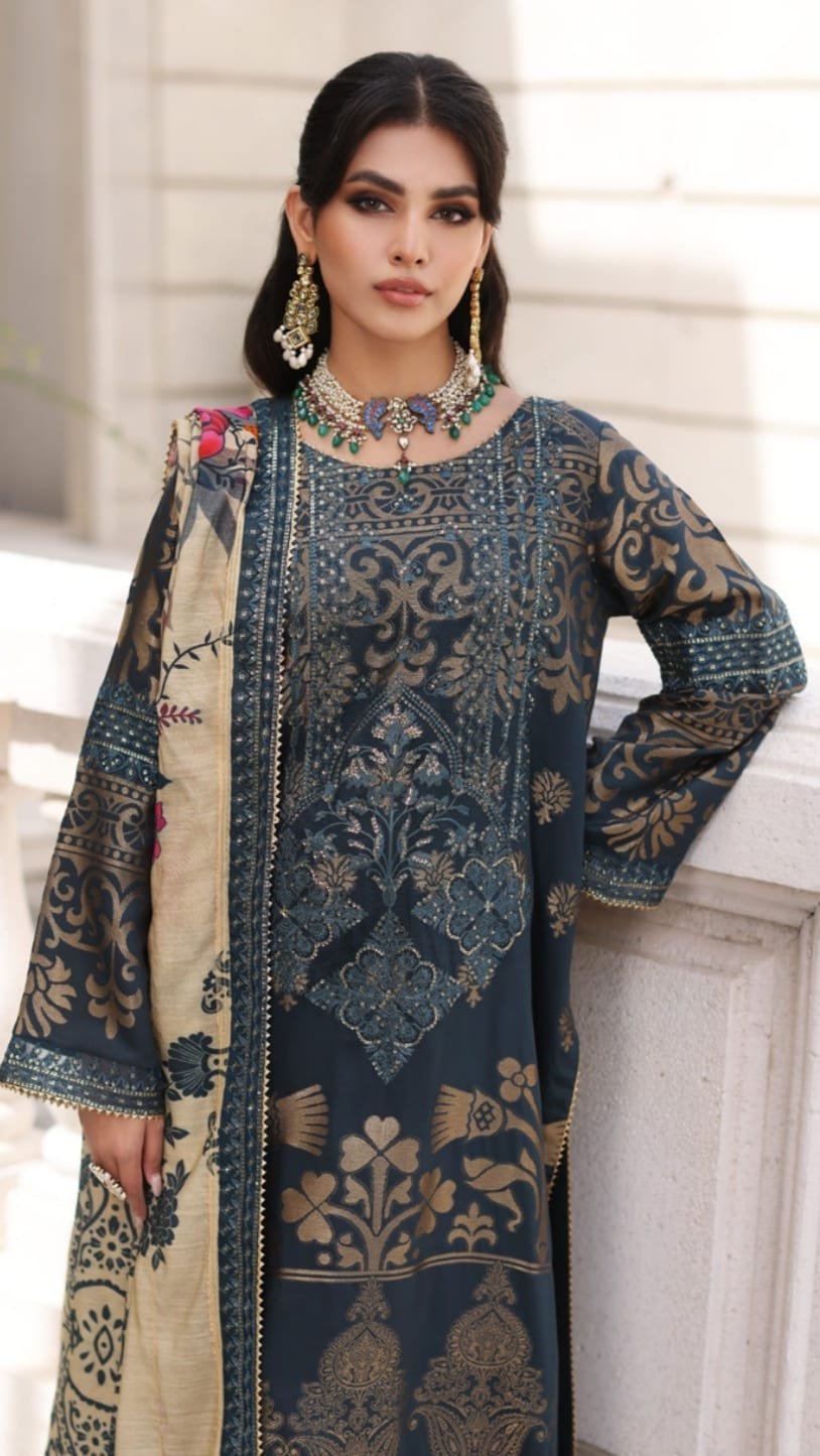 Luxury Embroidered Staple Jacquard - D07 - Image 3