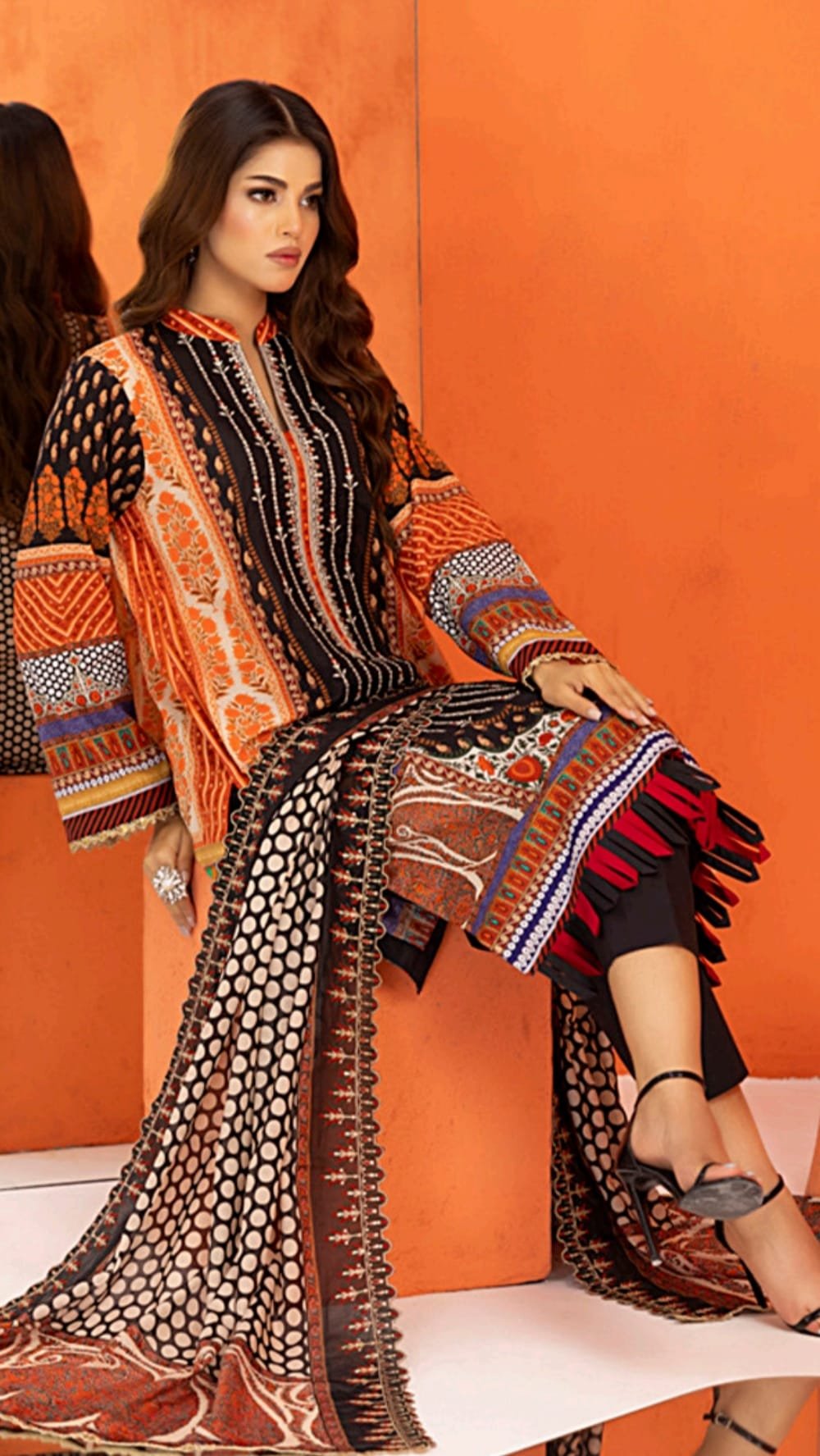 Salina Embroidered Cutwork Dupatta Vol-1 - D01 - Image 2