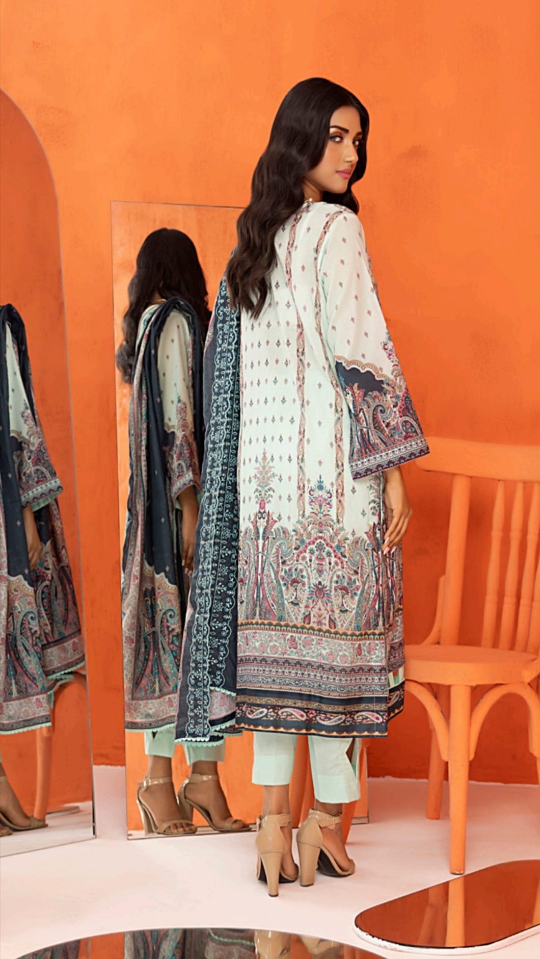Salina Embroidered Cutwork Dupatta Vol-1 - D10 - Image 2
