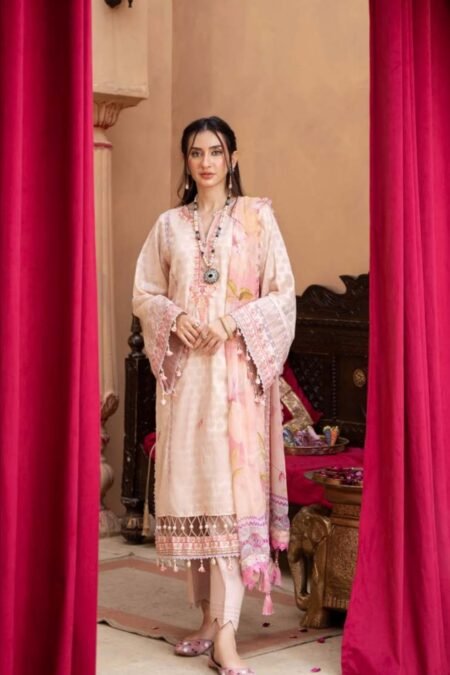 Light Pink Color Lawn Unstitched Pakistani Suit for women