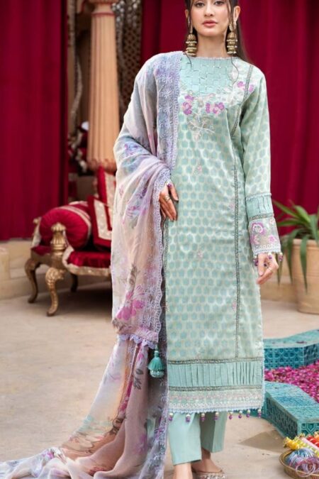 Luxurious Readymade Embroidered Lawn Suit - D05
