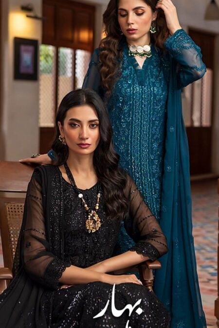 Bahar Wedding Festive Stitched Chiffon Suits