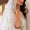 White Color Stitched Chiffon Pakistani Salwar Pant