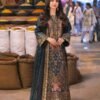 dark grey color embroidered twisted silk pakistani suits
