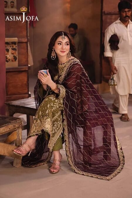 Green Color Embroidered Pakistani Eid Suit