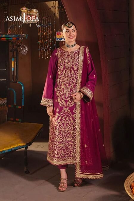 Light Purple Color Embroidered Twisted Silk Pakistani Eid Suits