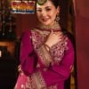 Light Purple Color Embroidered Twisted Silk Pakistani Suit