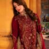 Maroon Color Embroidered Twisted Silk Pakistani Party Suits
