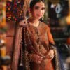 Orange Color Embroidered Chiffon Pakistani Festive Suits