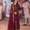 Purple Color Embroidered Chiffon Pakistani Dresses
