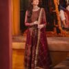 Red Color Embroidered Net Pakistani Dress