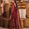 Red Color Embroidered Net Pakistani Eid Suits 2025