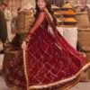 Red Color Embroidered Net Pakistani Party Wear