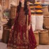 Red Color Embroidered Net Pakistani Suits