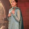 Sea Green Color Embroidered Chiffon Pakistani Eid Suits 2025
