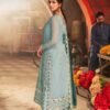 Sea Green Color Embroidered Chiffon Pakistani Salwar Kameez