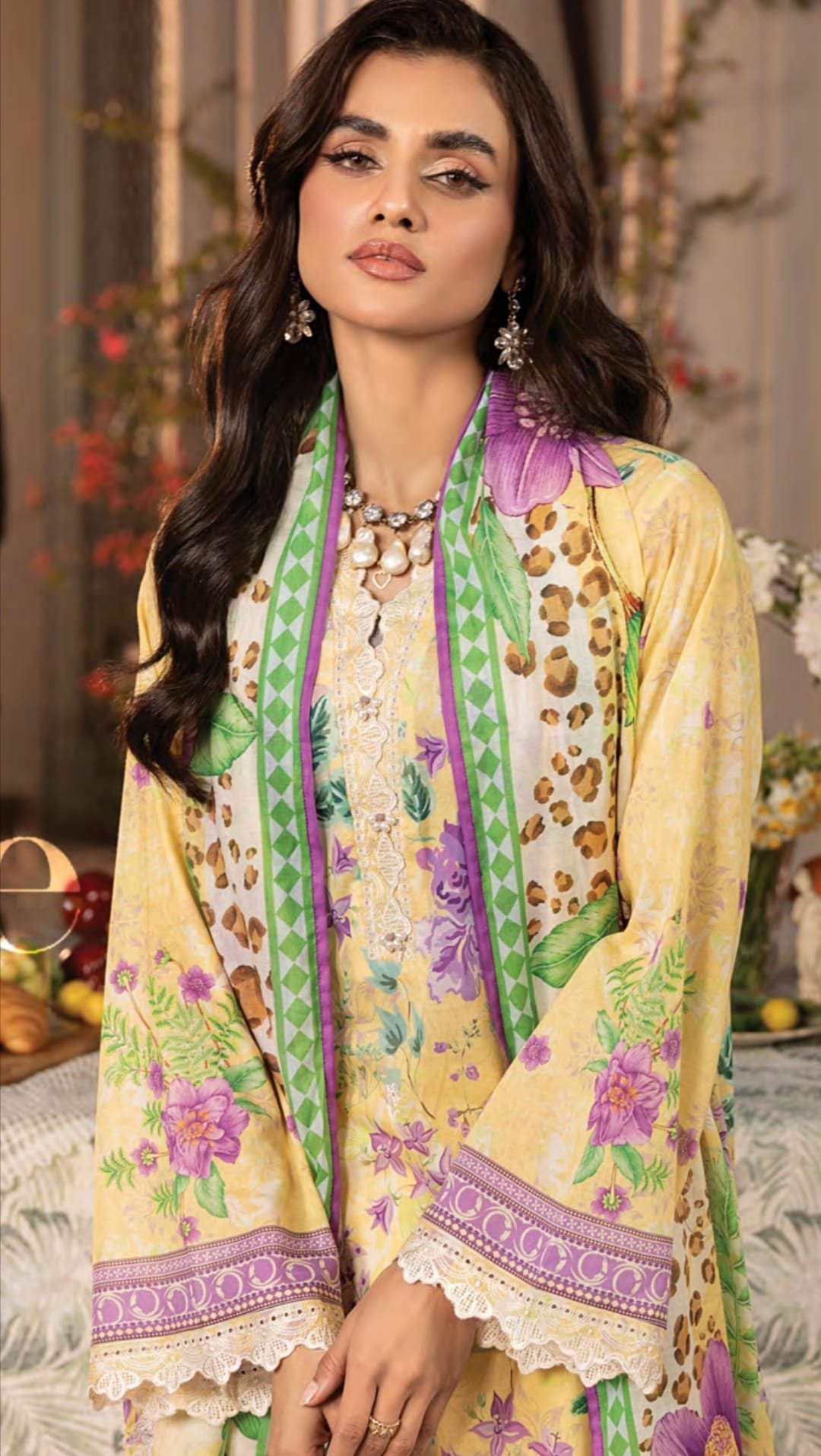 Unstitched Embroidered Lawn Suit - D07 - Image 2