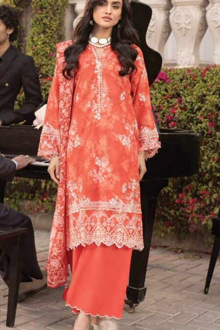 Unstitched Embroidered Lawn Suit - D05