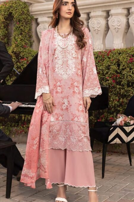 Unstitched Embroidered Lawn Suit - D04