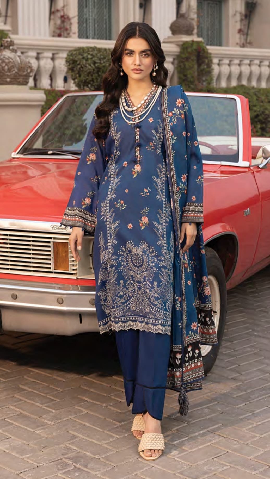 Printed Cotton Suit With Cotton Dupatta - D07