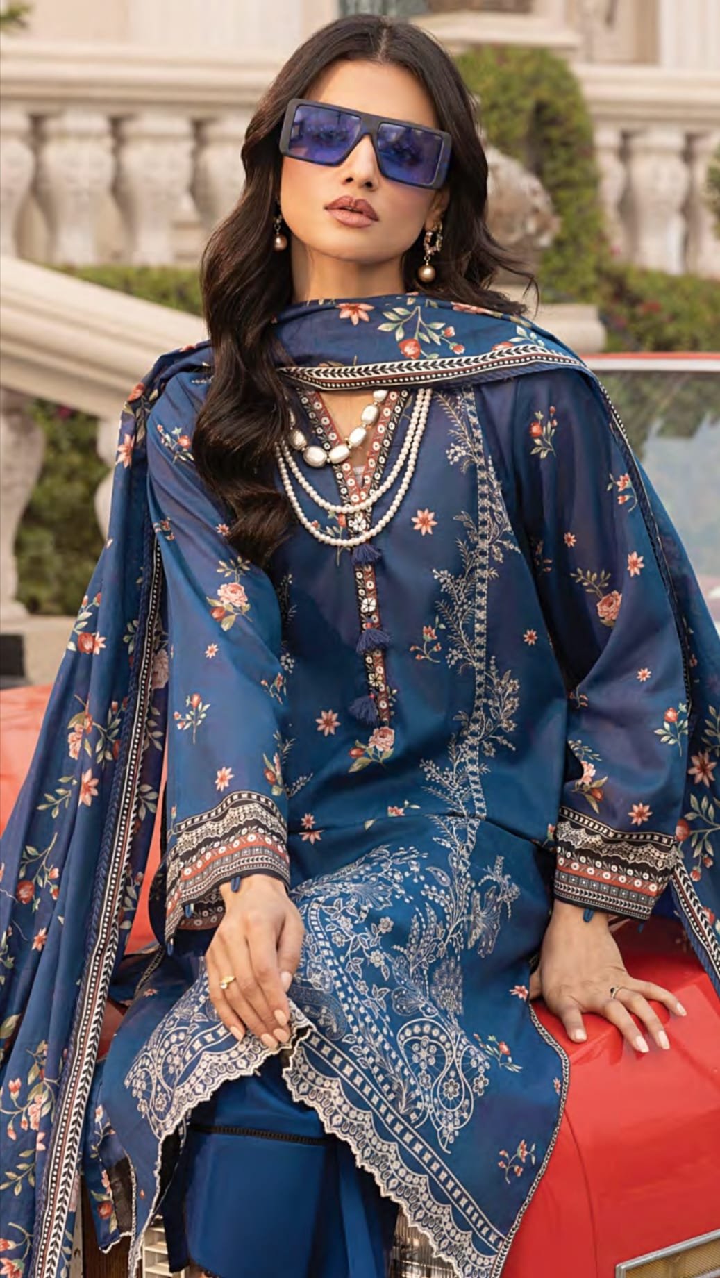 Printed Cotton Suit With Cotton Dupatta - D07 - Image 3
