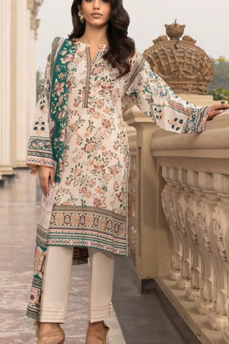 Printed Cotton Suit With Cotton Dupatta - D08