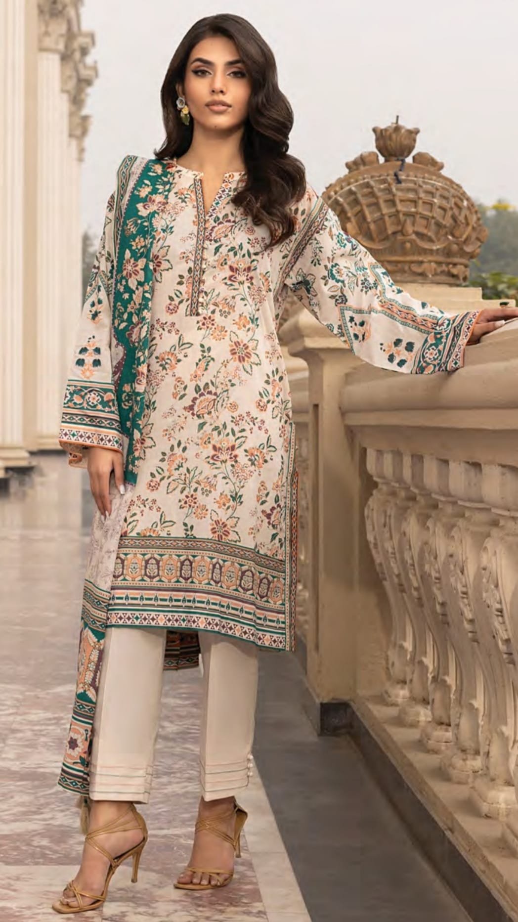 Printed Cotton Suit With Cotton Dupatta - D08