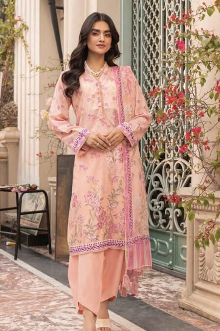 Printed Cotton Suit With Chiffon Dupatta - D16