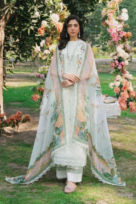 Saad Sheikh Luxury Embroidered Lawn Suit - 01