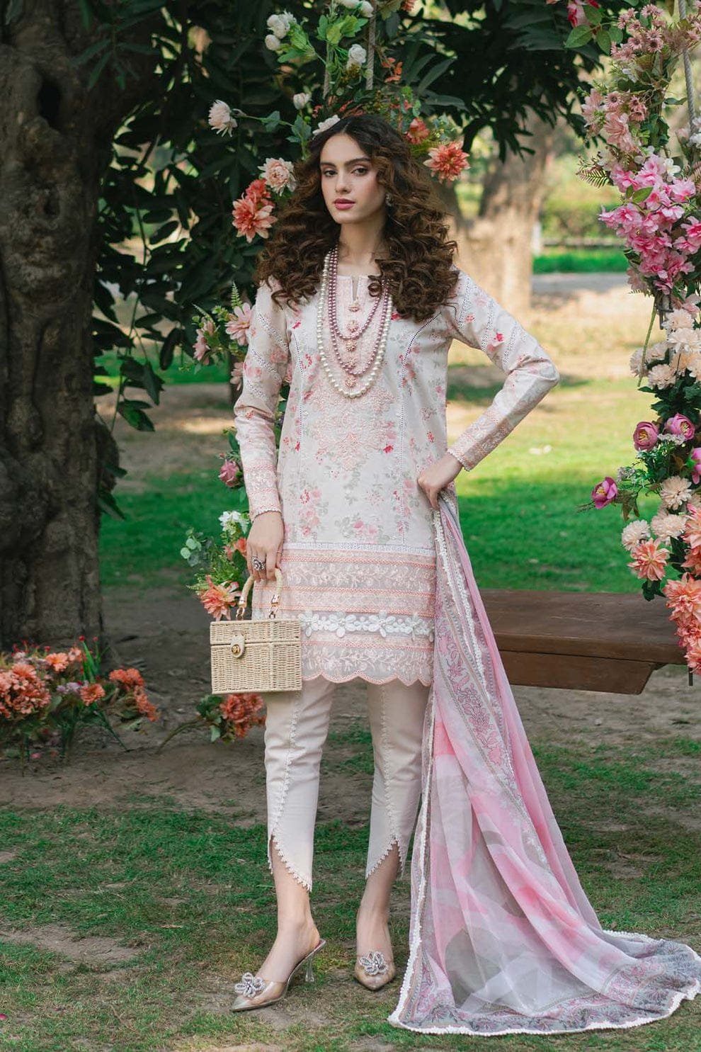 Saad Sheikh Luxury Embroidered Lawn Suit - 03