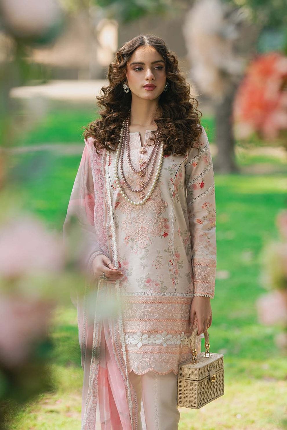 Saad Sheikh Luxury Embroidered Lawn Suit - 03 - Image 3