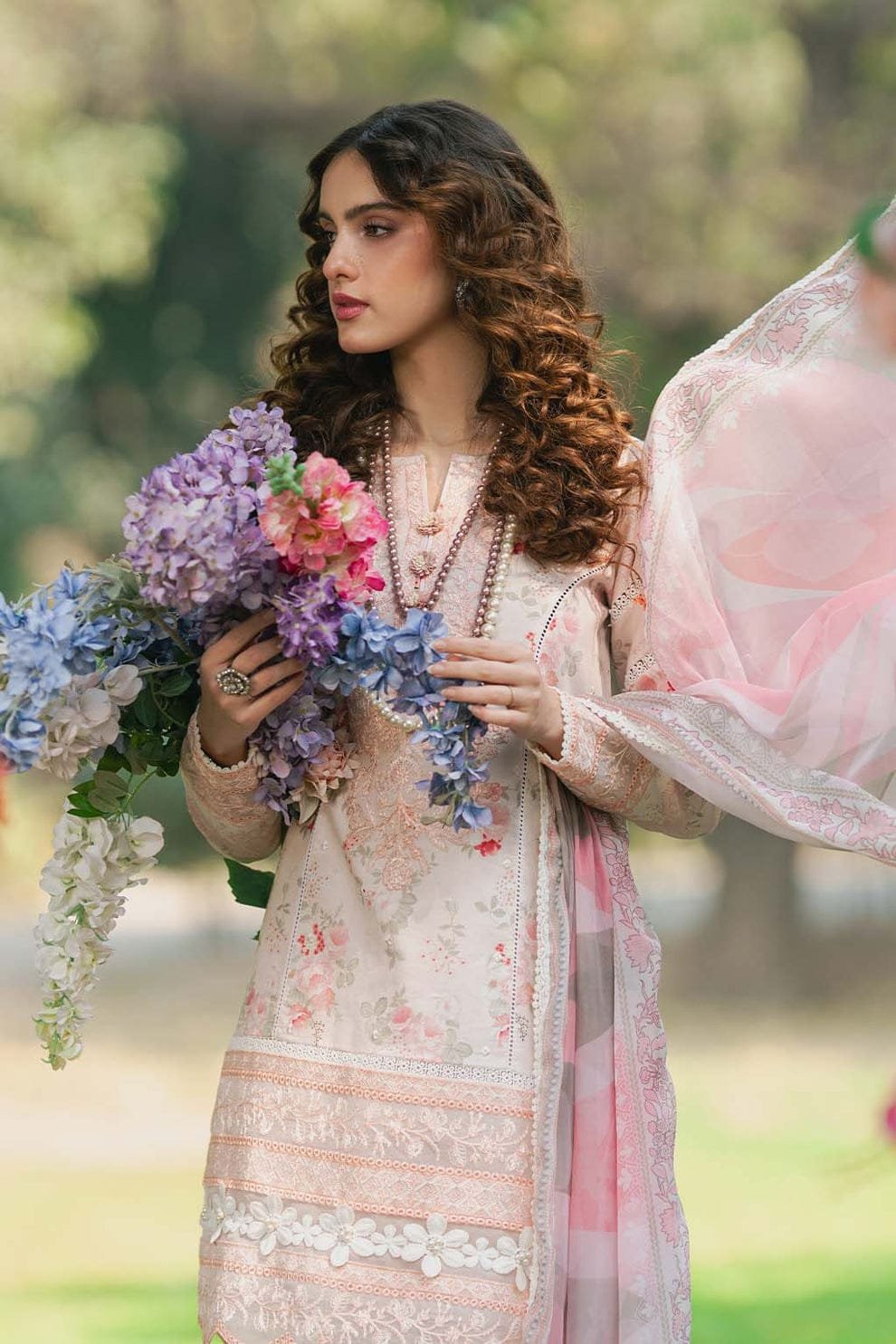 Saad Sheikh Luxury Embroidered Lawn Suit - 03 - Image 4